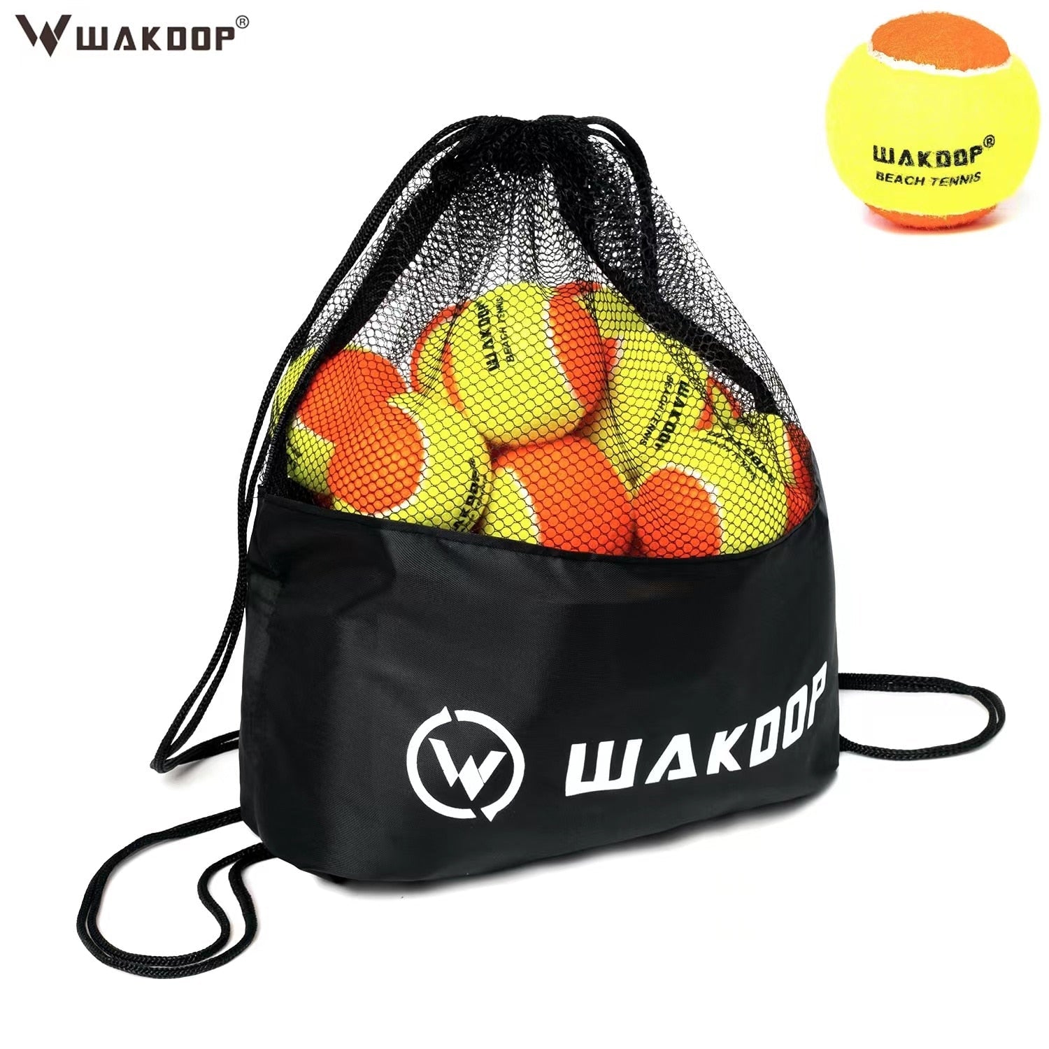 Wakdop Beach Tennis Balls De Tenis Raquete Ball Mesh Shoulder Bag High Elasticity Durable Training Ball for Club School Training