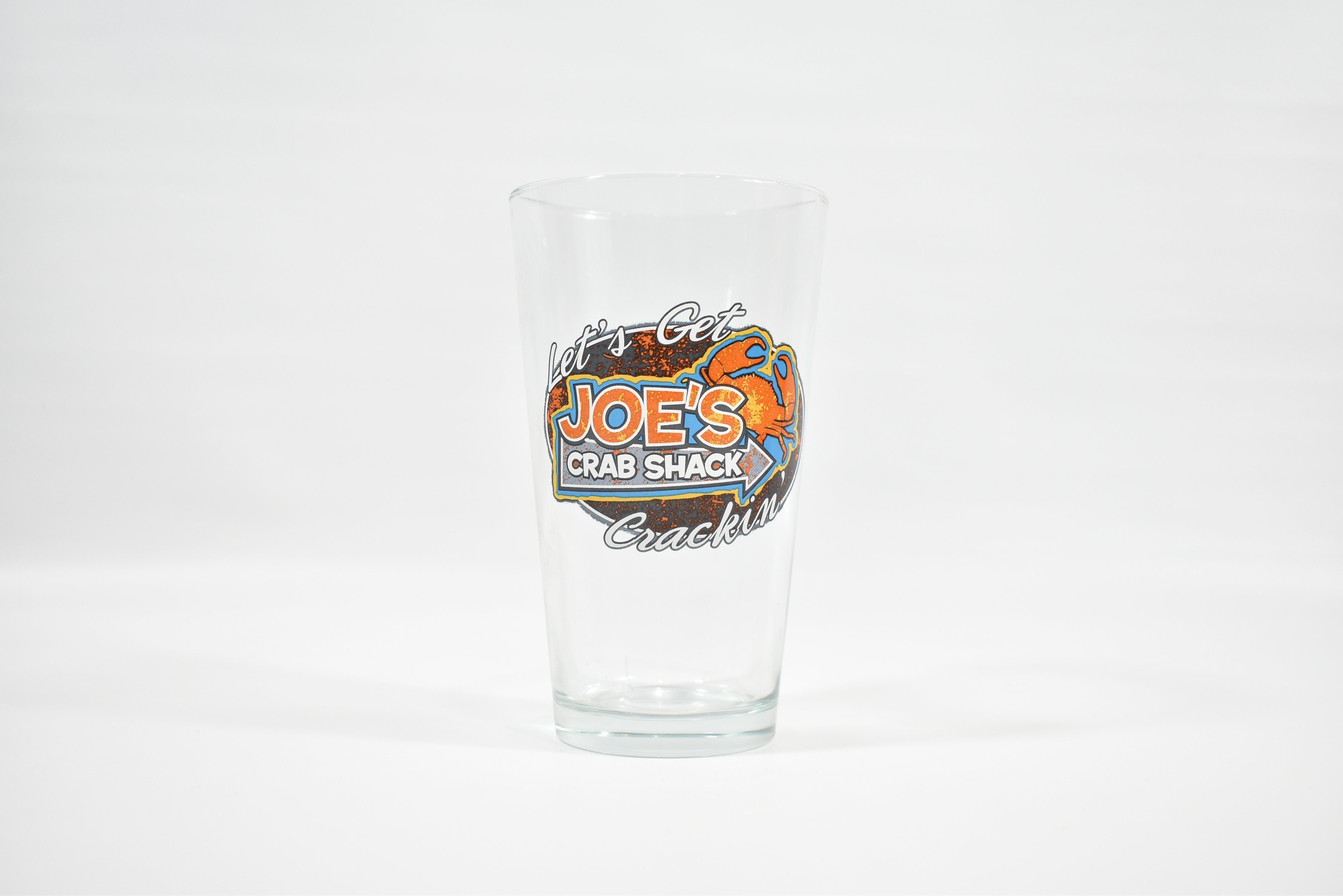 Lets Get Joes Crab Shack Crackin Glass Beer Mug Collectible glass cup