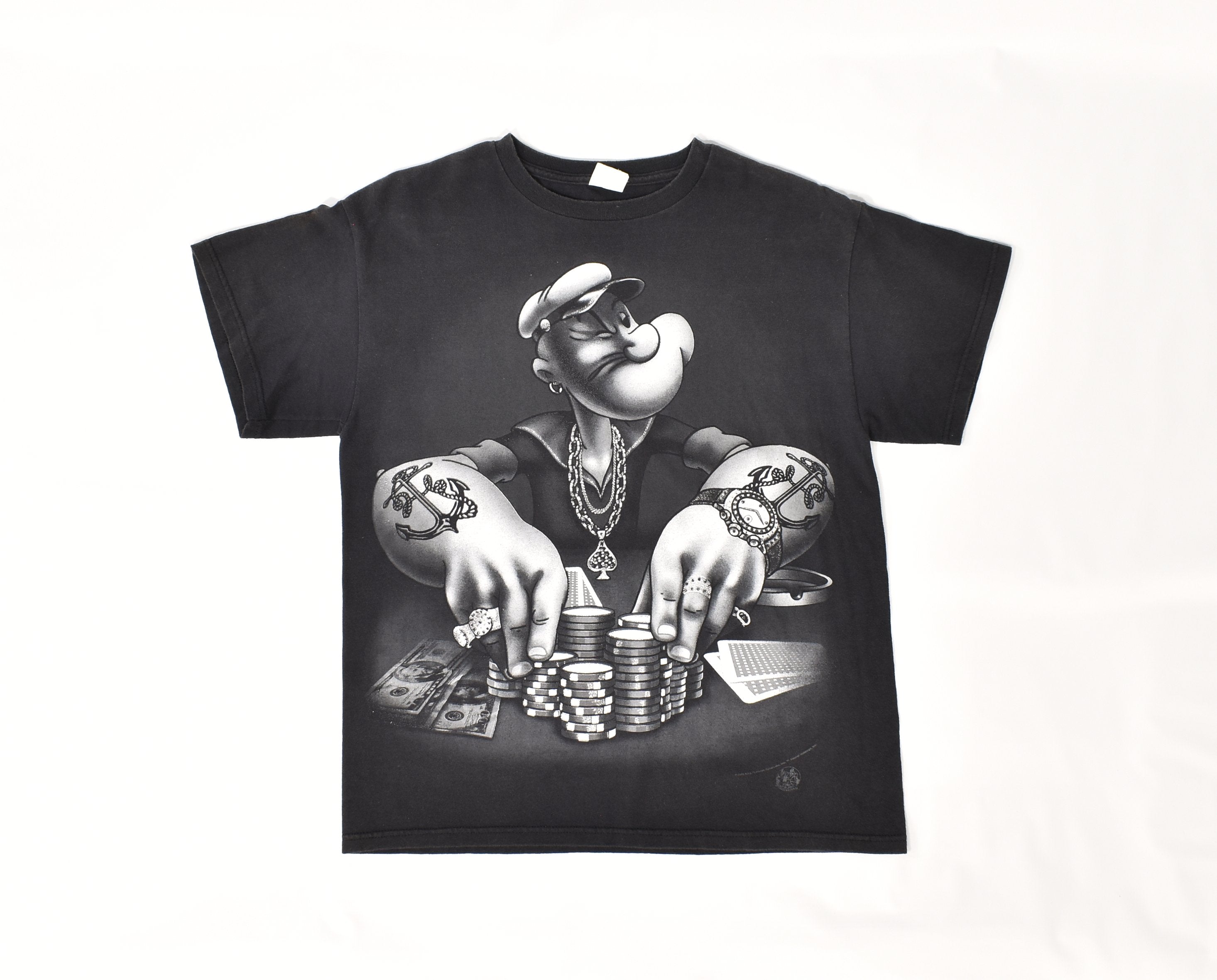 Pop Eye Gangster T shirt Large Used Mens Delta Pro Weight