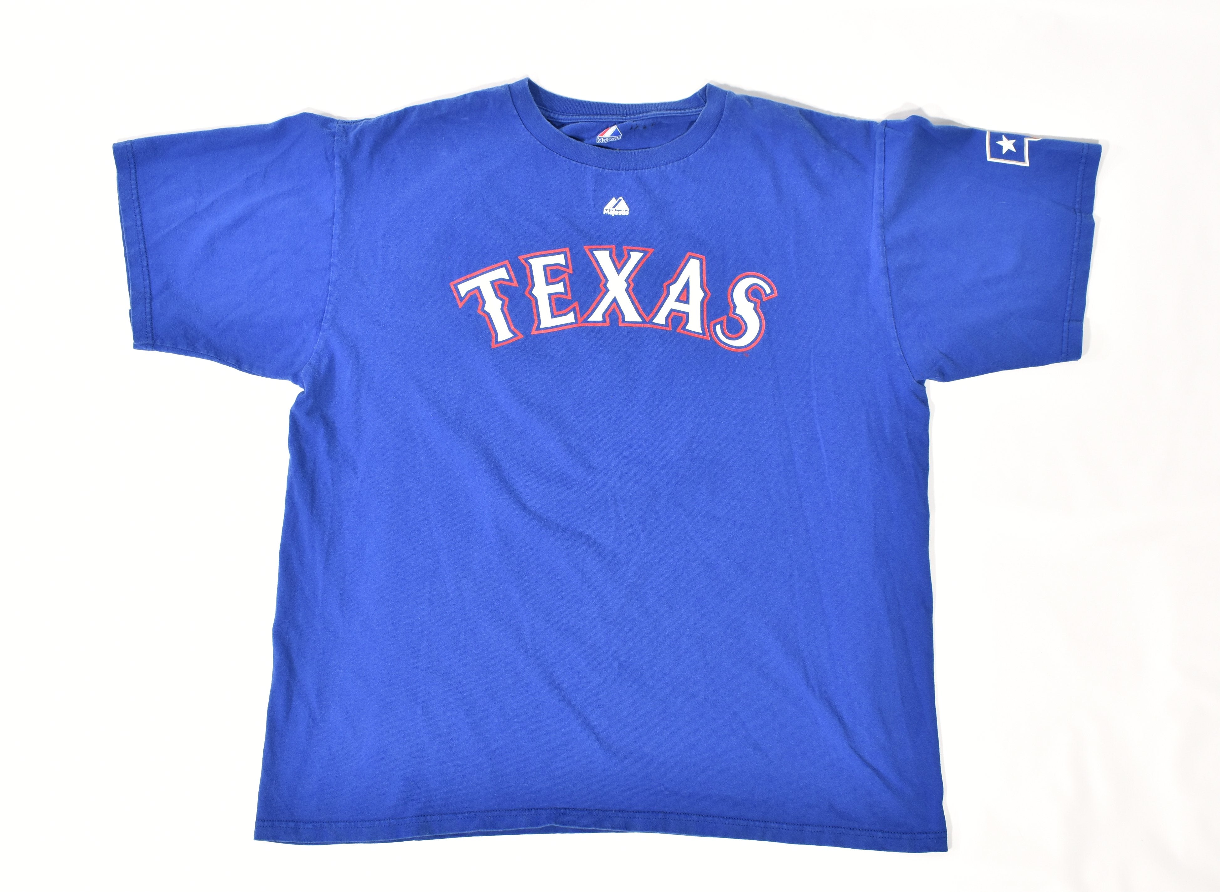 Texas Rangers MLB Baseball T shirt used XL young 10