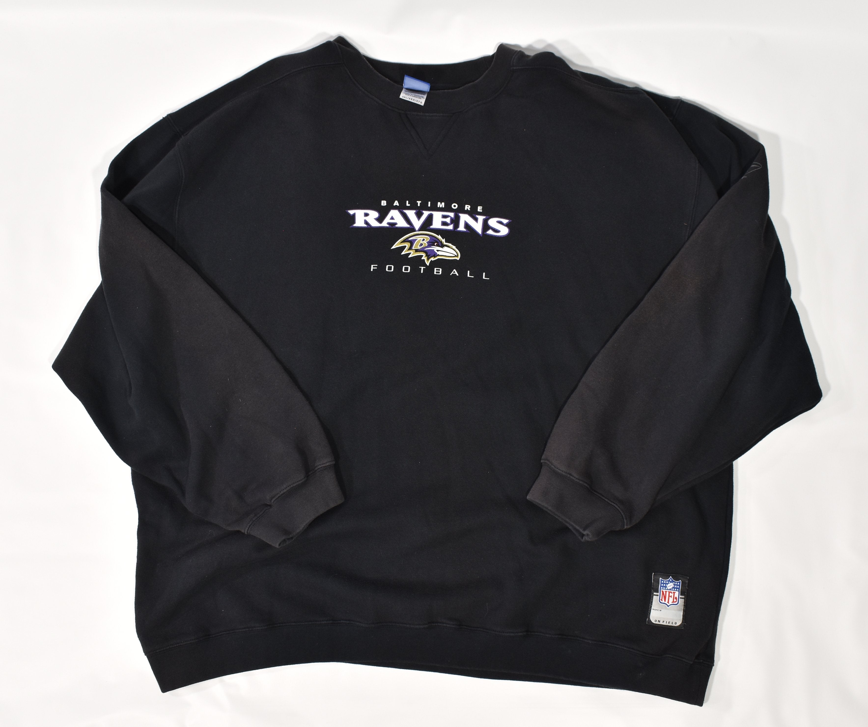 Baltimore Ravens Mens Pull over Black NFL Football 2 XL Used