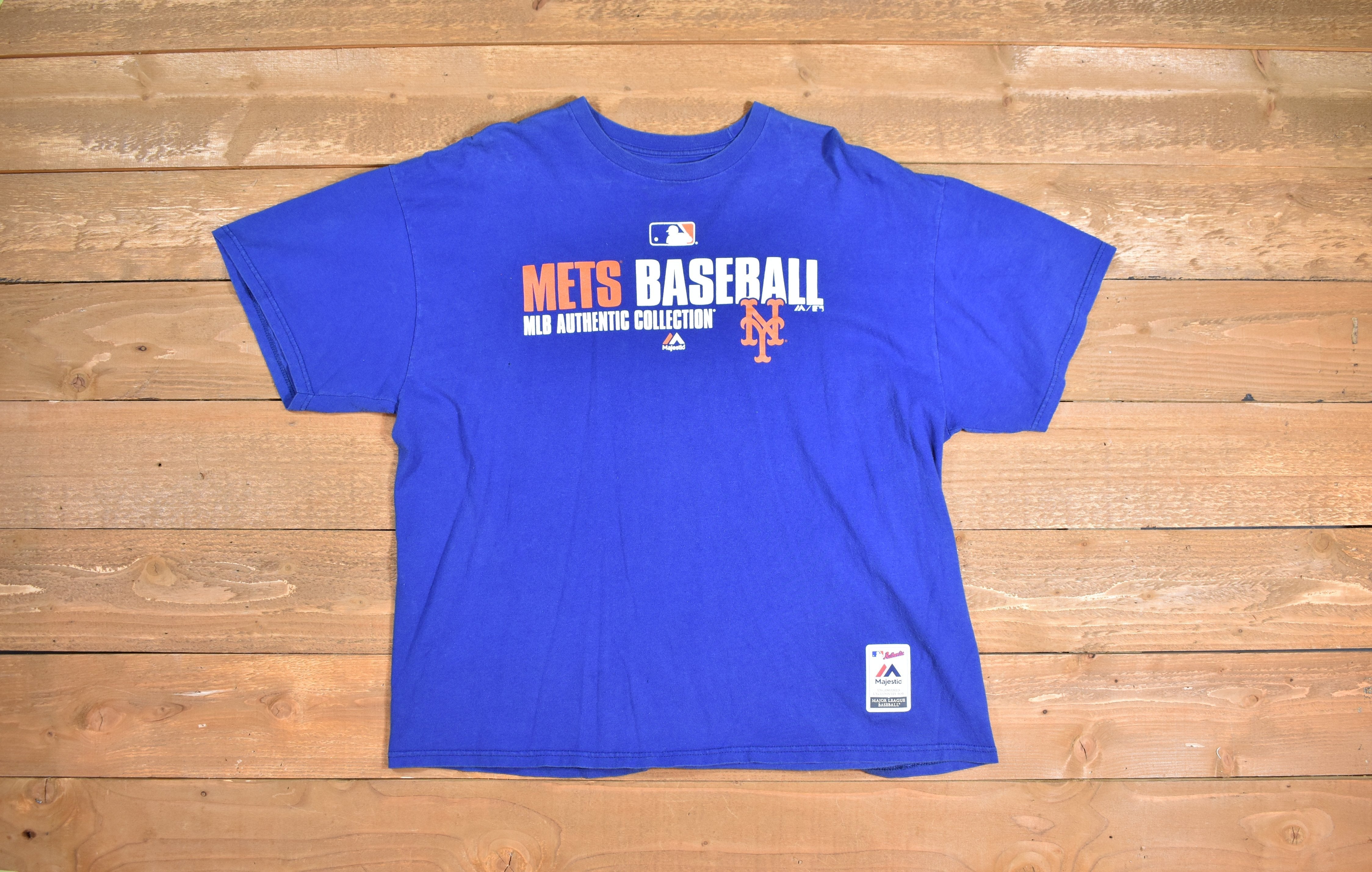 Mets mens t shirt MLB Used t shirt XL Blue Authentic collection
