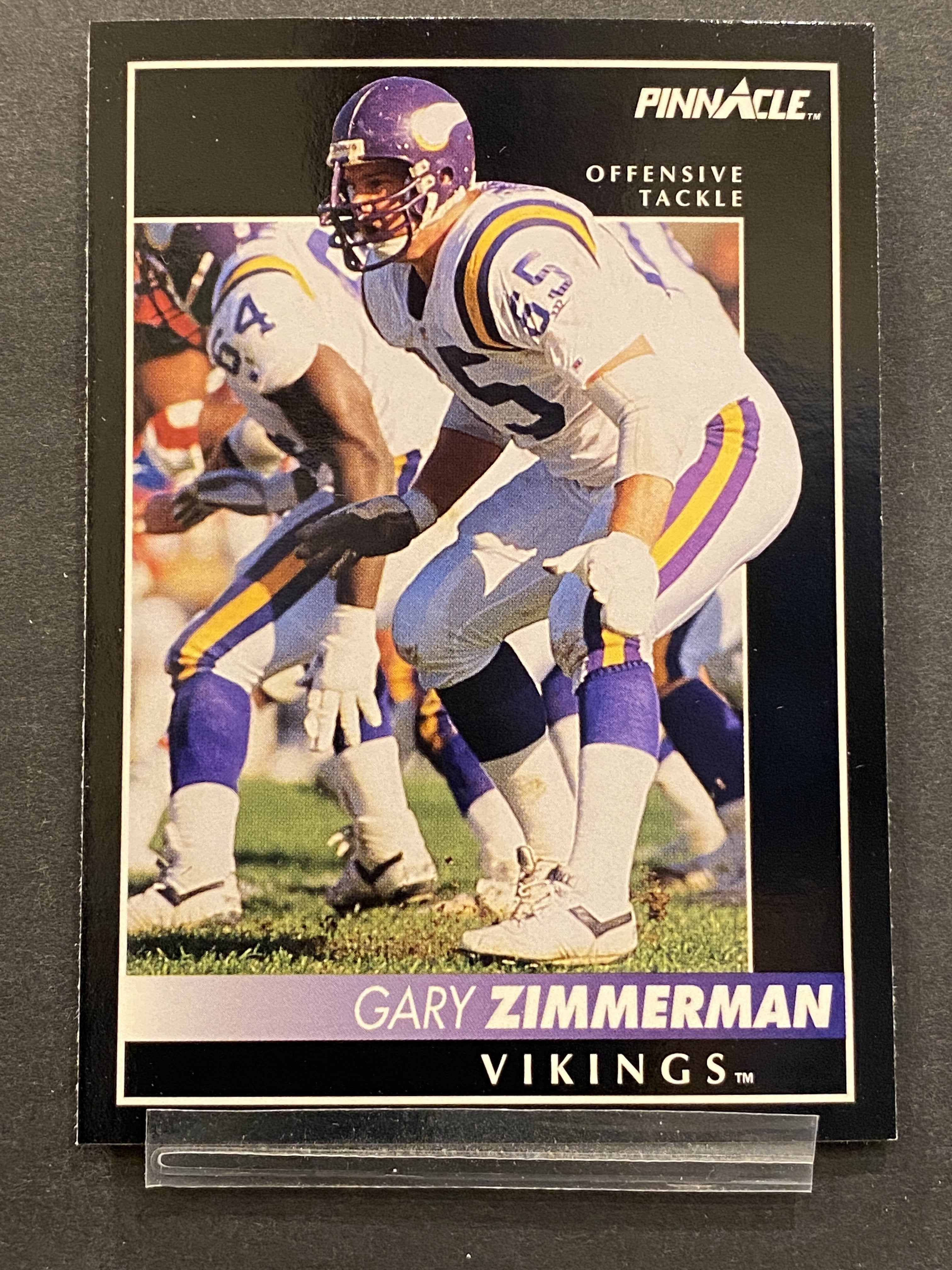 Gary Zimmerman Pinnacle Football Card Minnesota Vikings