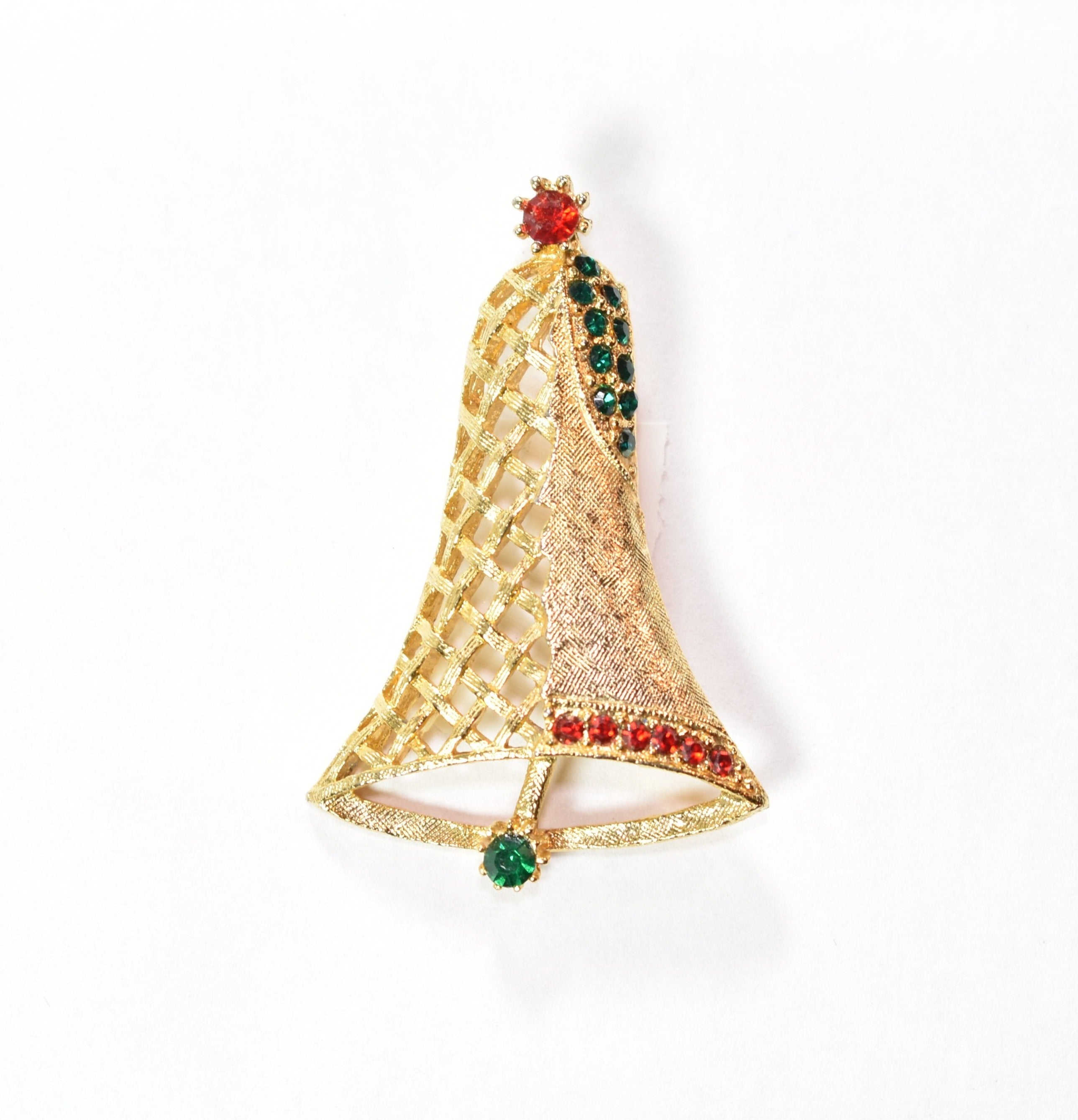 Brooch Pin 2 inch Christmas Bell Holiday Collectible pin used B.J Authentic