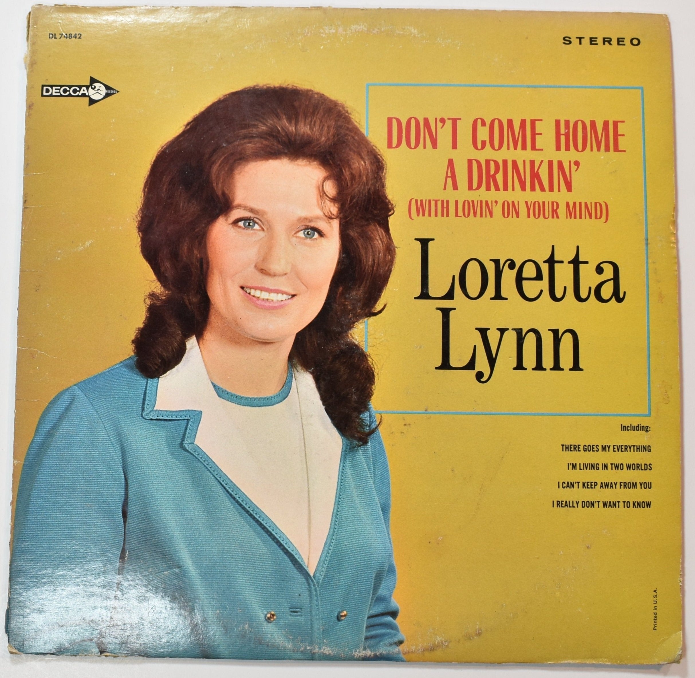Vinyl Music Record Don't come home A Drinkin Loretta Lynn used