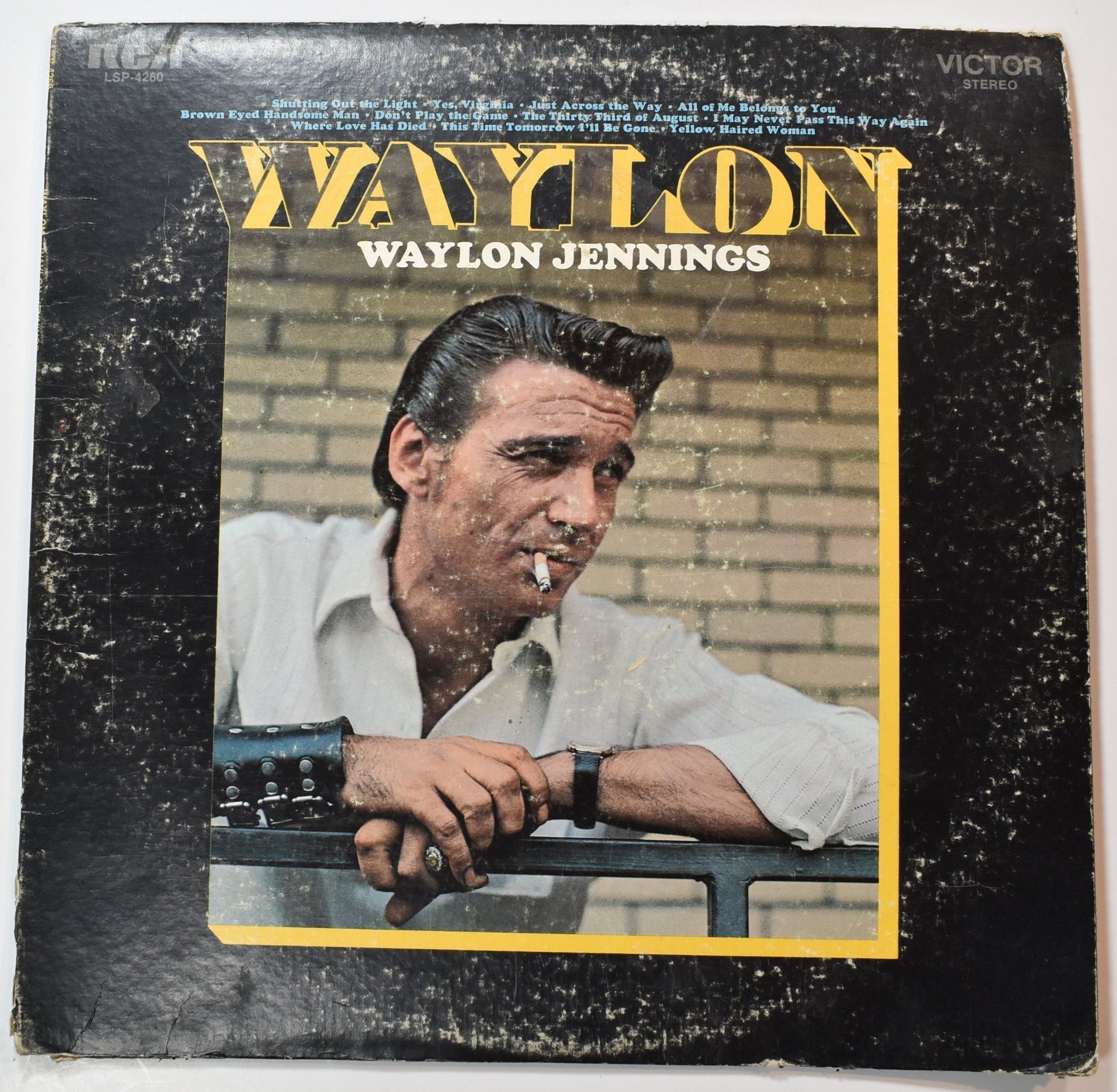 Vinyl Music Record Waylon Waylon Jennings used vinyl