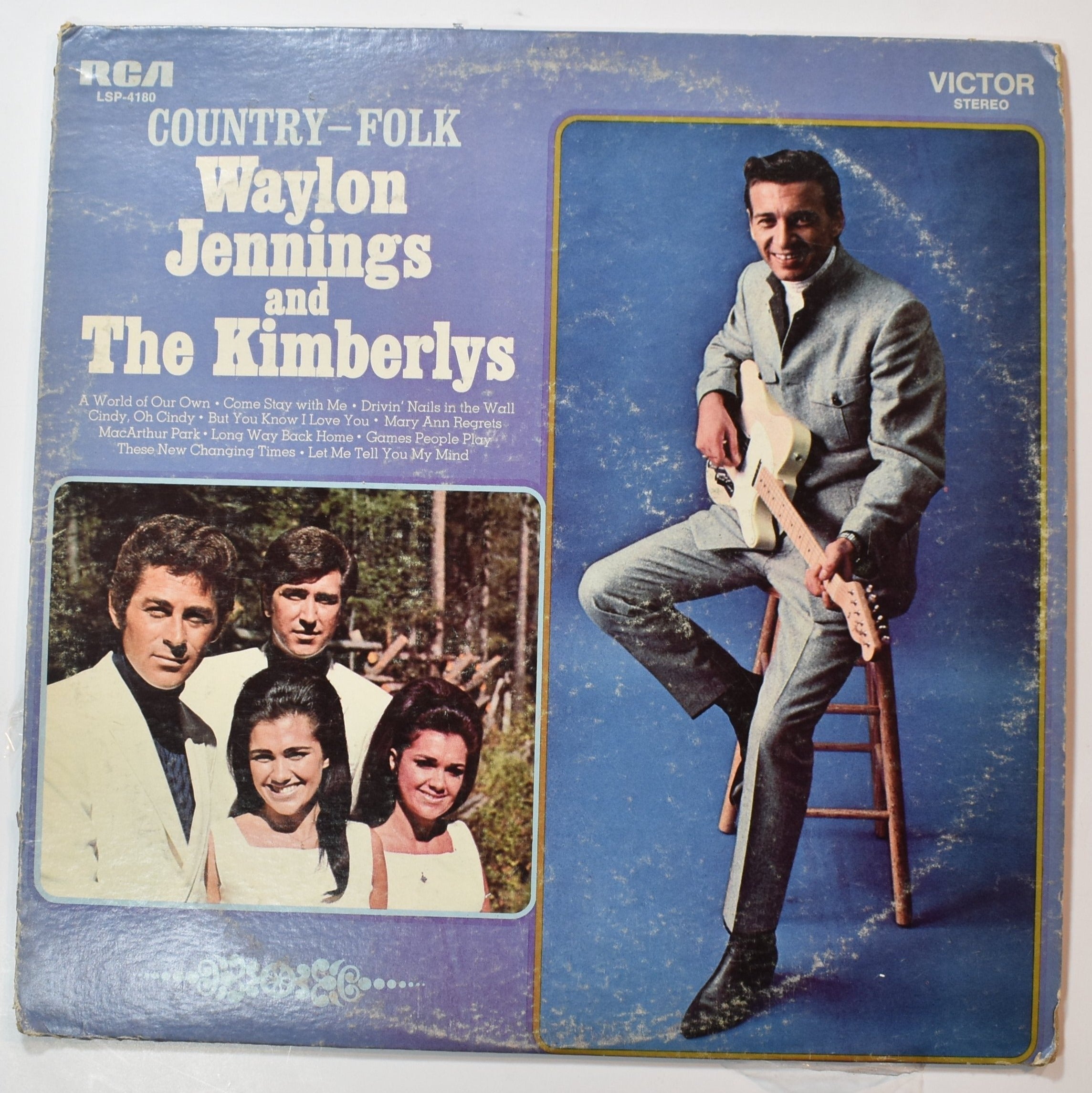 Vinyl Music Record Waylon Jennings and the Kimberlys record Country folk