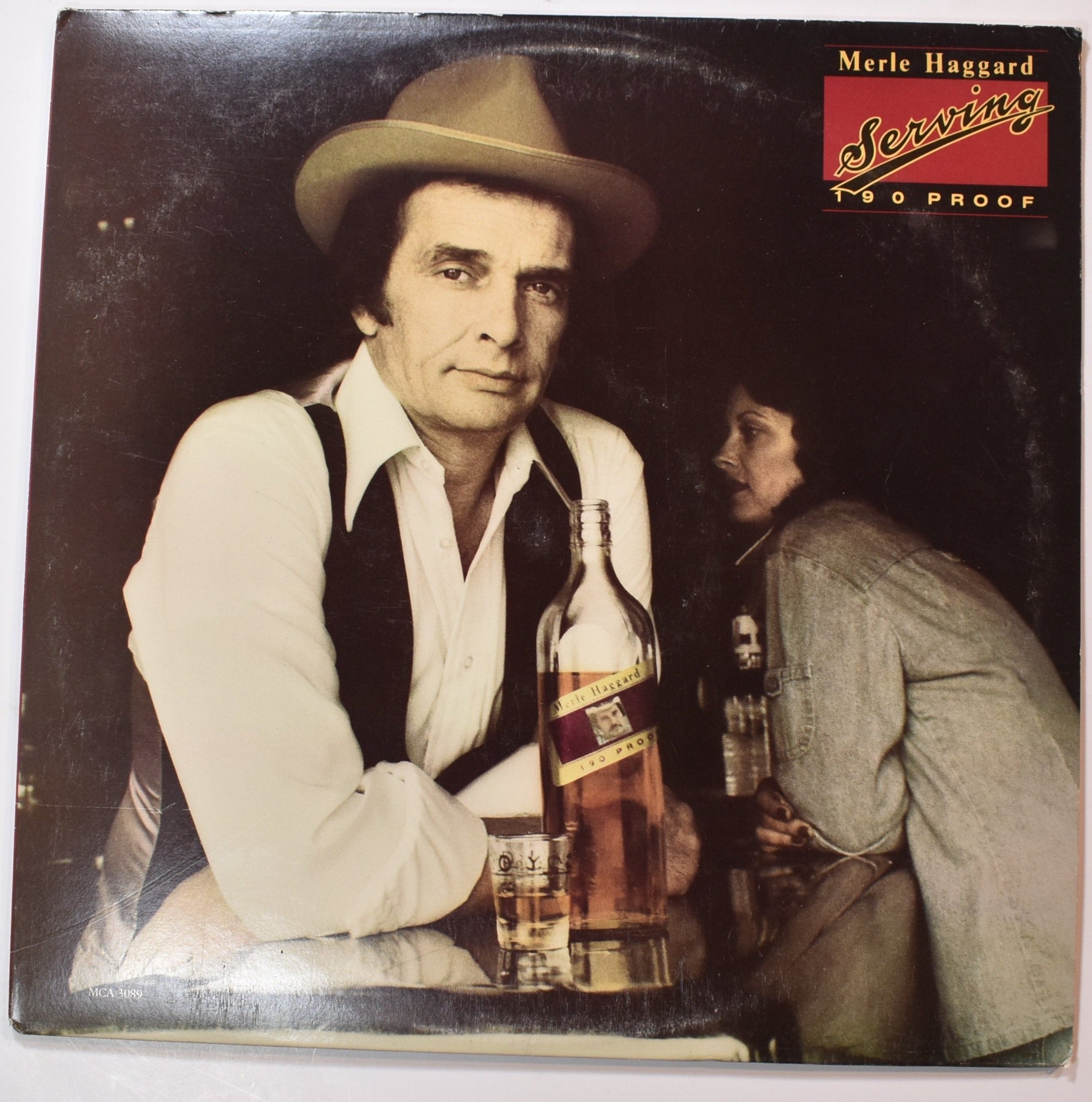 Vinyl Music Record Merle Haggard Serving 190 Proof record