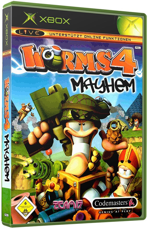 Worms 4 - Mayhem Used Microsoft XBOX Original Video Game