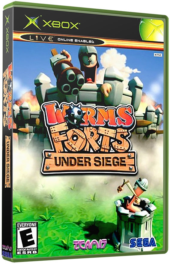 Worms Forts - Under Siege Used Microsoft XBOX Original Video Game
