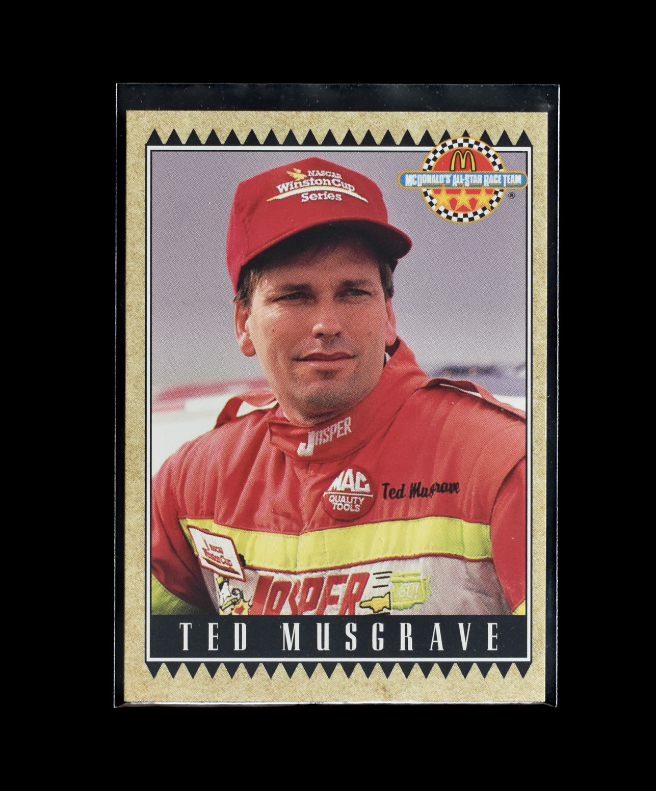 1992 Maxx Racing McDonalds All Star Race Team Card Ted Musgrave 29
