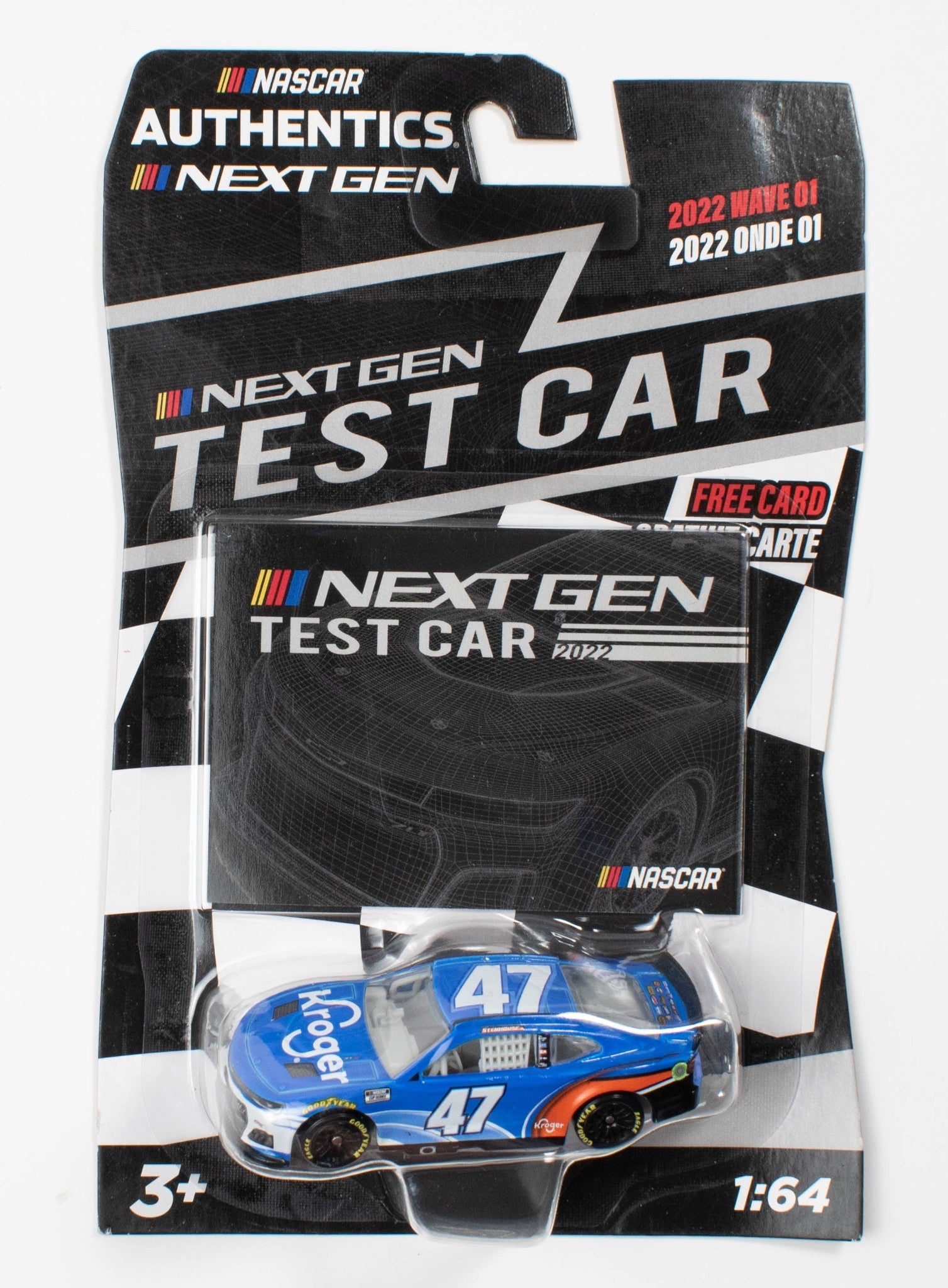 Nascar Authentics Next GEN Test Car 2022 1:64 Scale Wave 01 Car 47 Kroger NEW