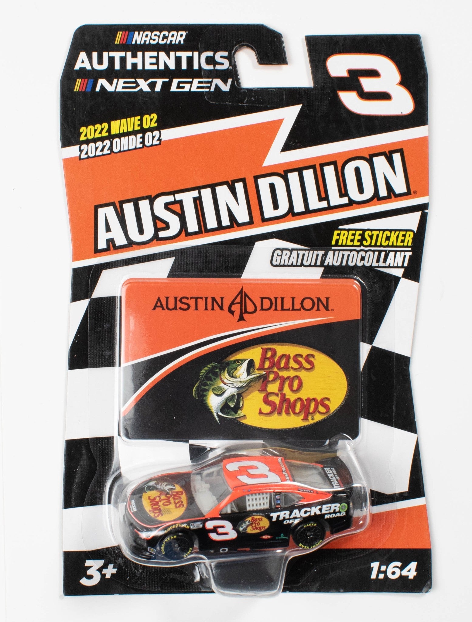 Nascar Authentics Next GEN 2022 1:64 Scale Wave 02 Austin Dillon Bass Pro Shop