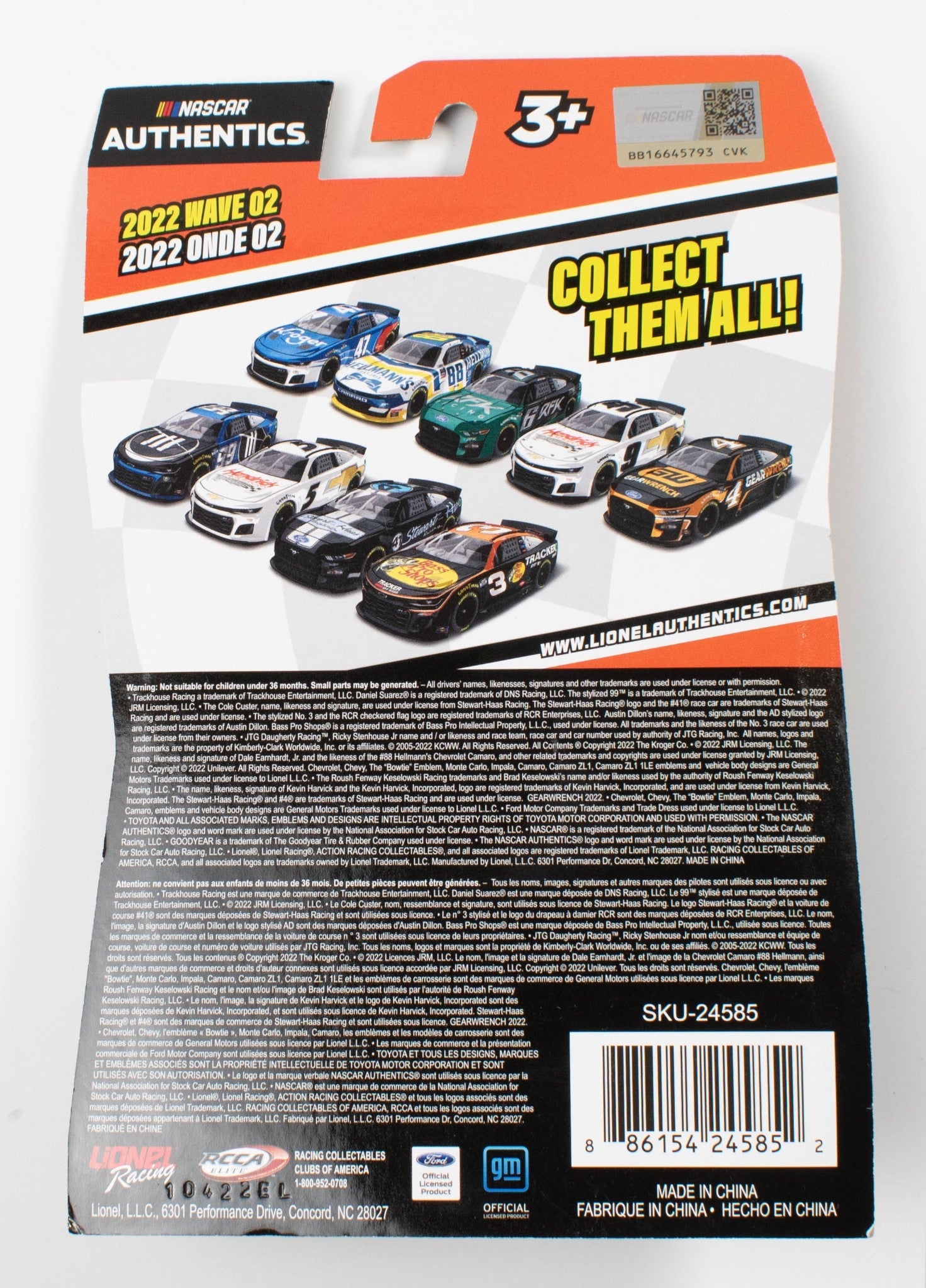 Nascar Authentics Next GEN 2022 1:64 Scale Wave 02 Austin Dillon Bass Pro Shop