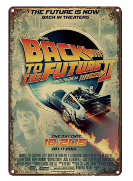Metal Bar Sign Back To The Future The Movie 021