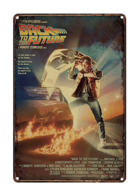 Metal Bar Sign Back To The Future 12 x 8 inch NEW