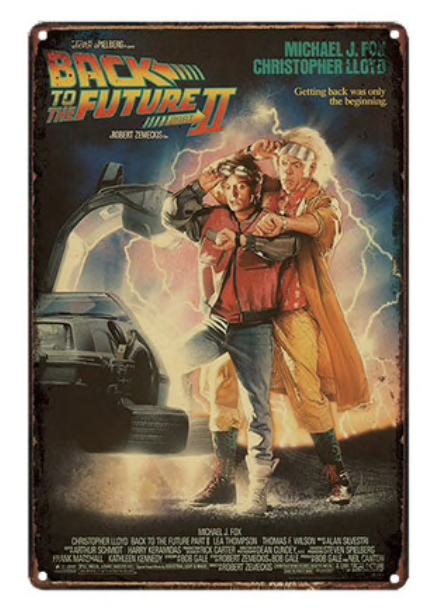 Metal Bar Sign Back To The Future The Movie 018