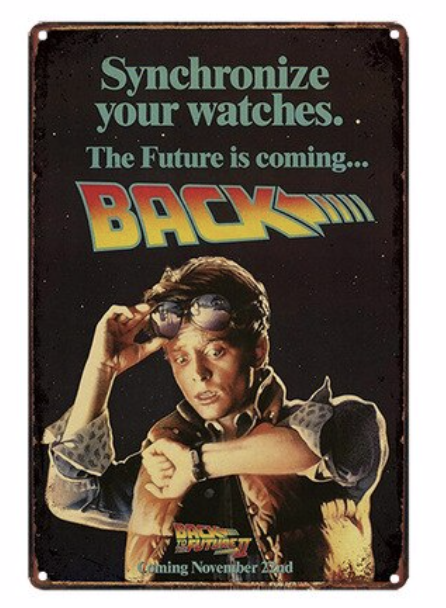 Metal Bar Sign Back To The Future The Movie 020