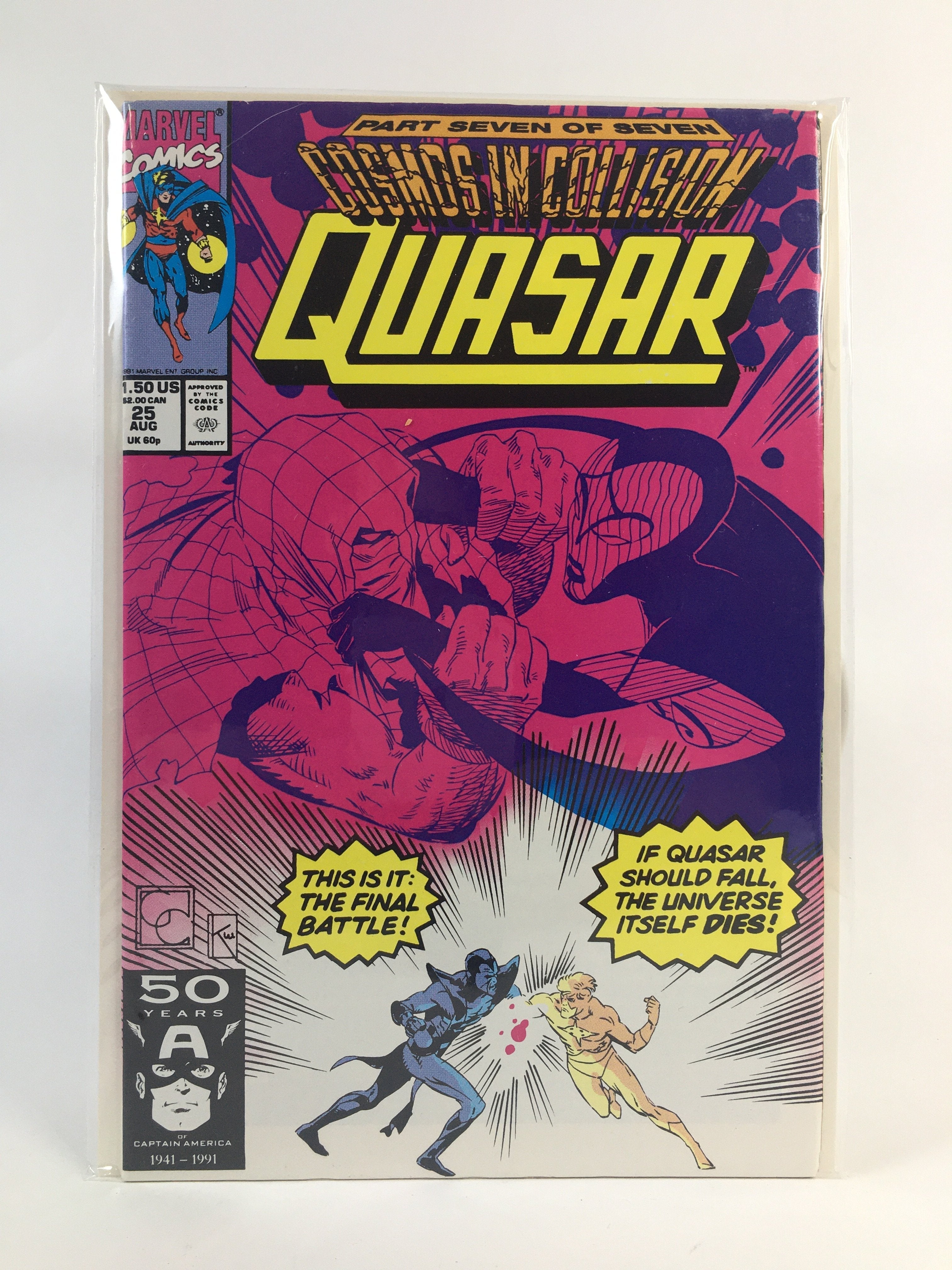 Cosmos Inc ollision Quasar 25 July Marvel comic 1992
