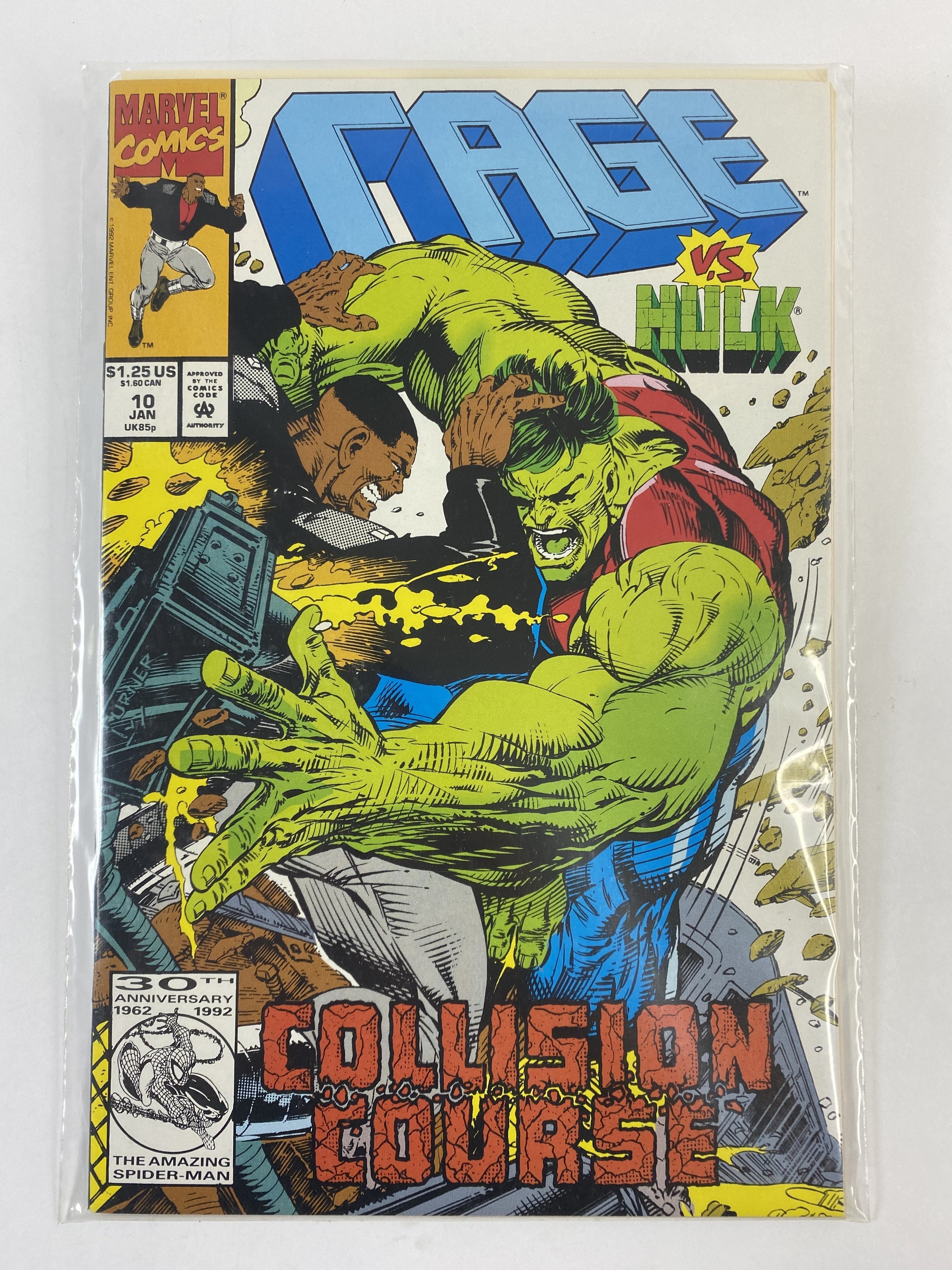 Cage vs Hulk Collision course 10 jan Marvel comic