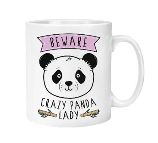 Beware Crazy Panda Lady Coffee Cup