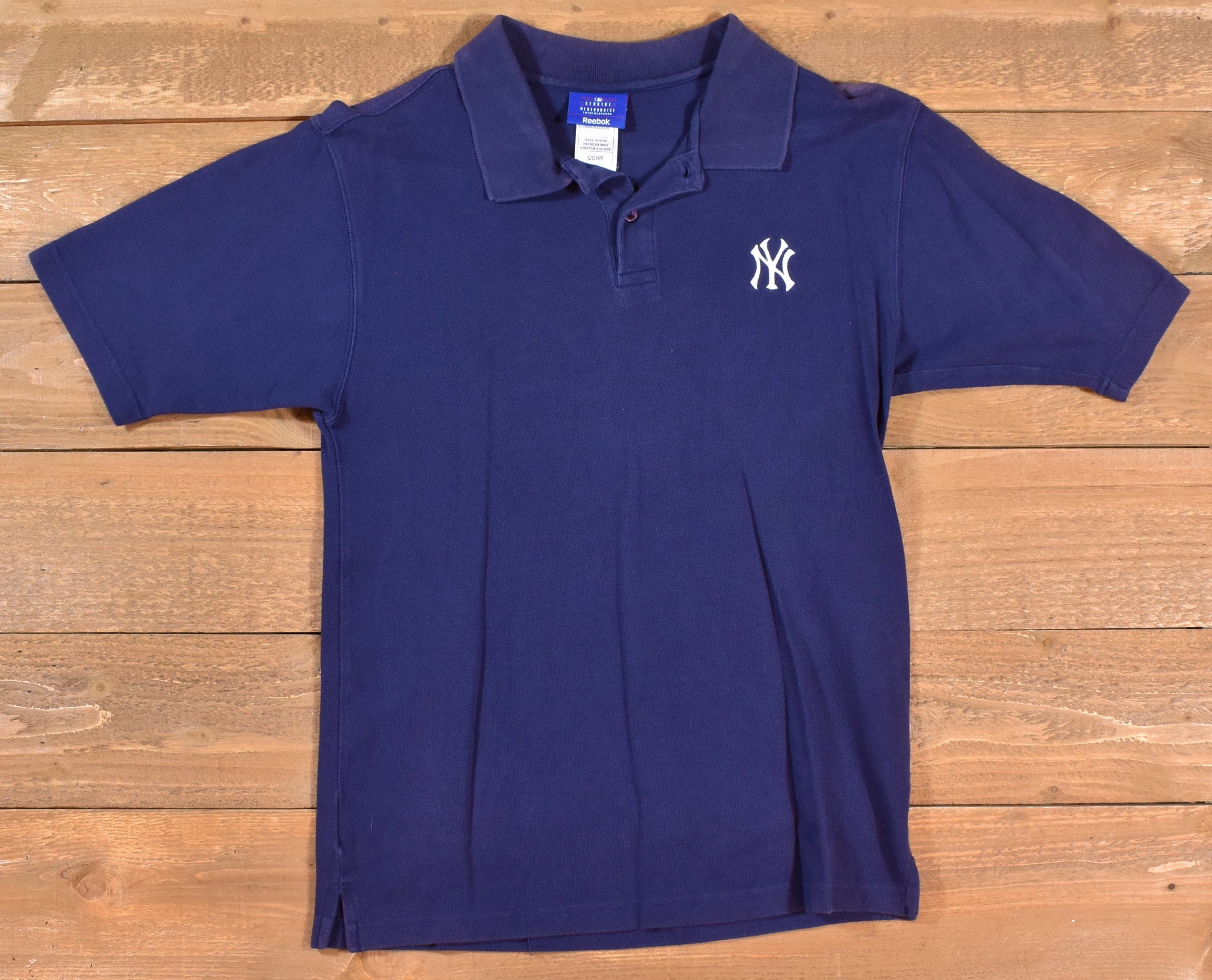 New york Yankees Baseball Polo Shirt Small Authentic Reebok Shirt Used