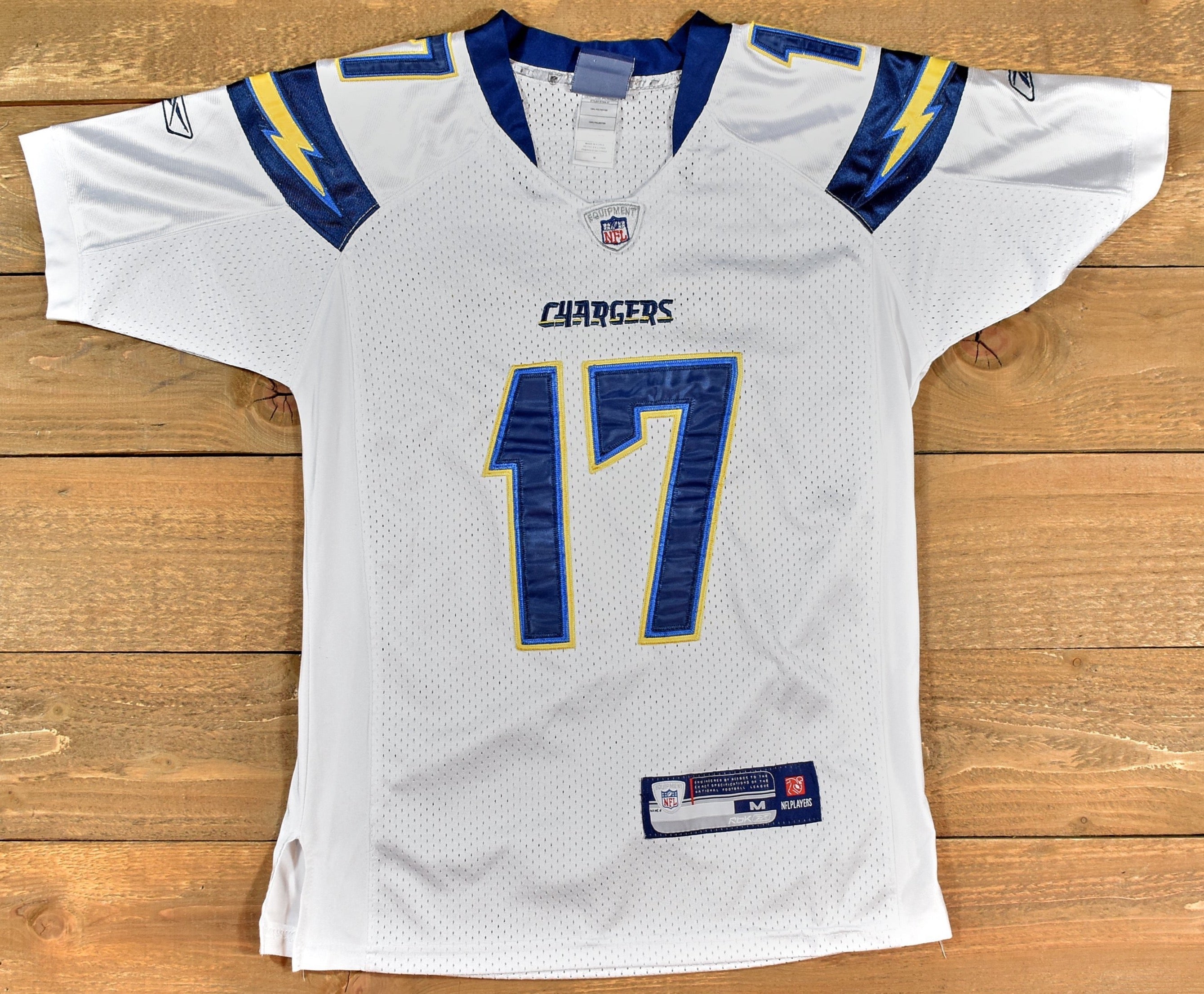 San Diego Chargers Mens Medium Jersey Authentic NFL Football Branded Used 17 Phi