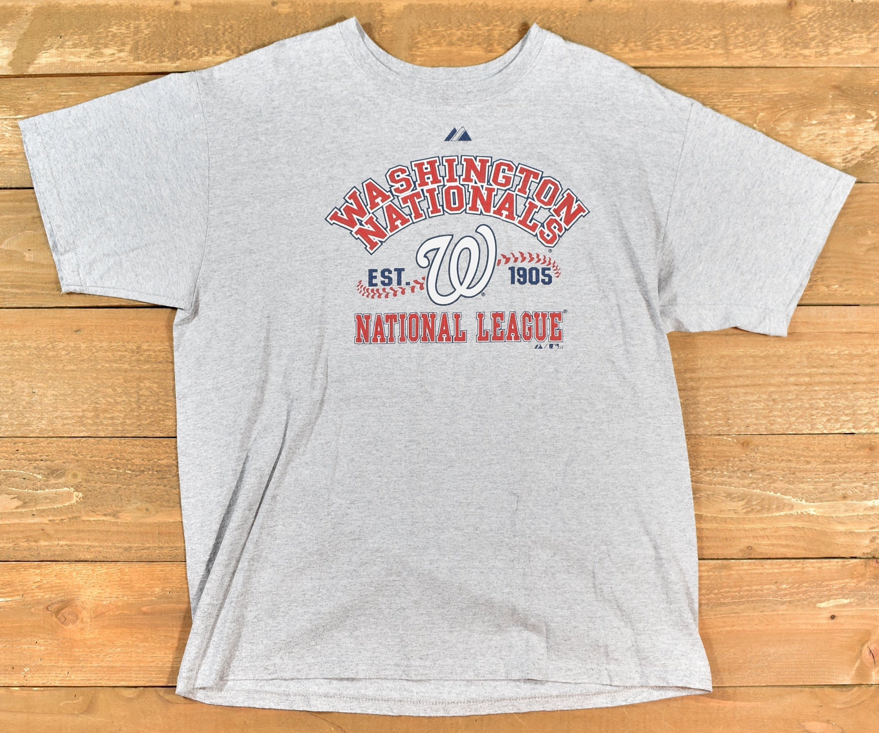 Washington National League 1905 Grey mens t shirt Used XL