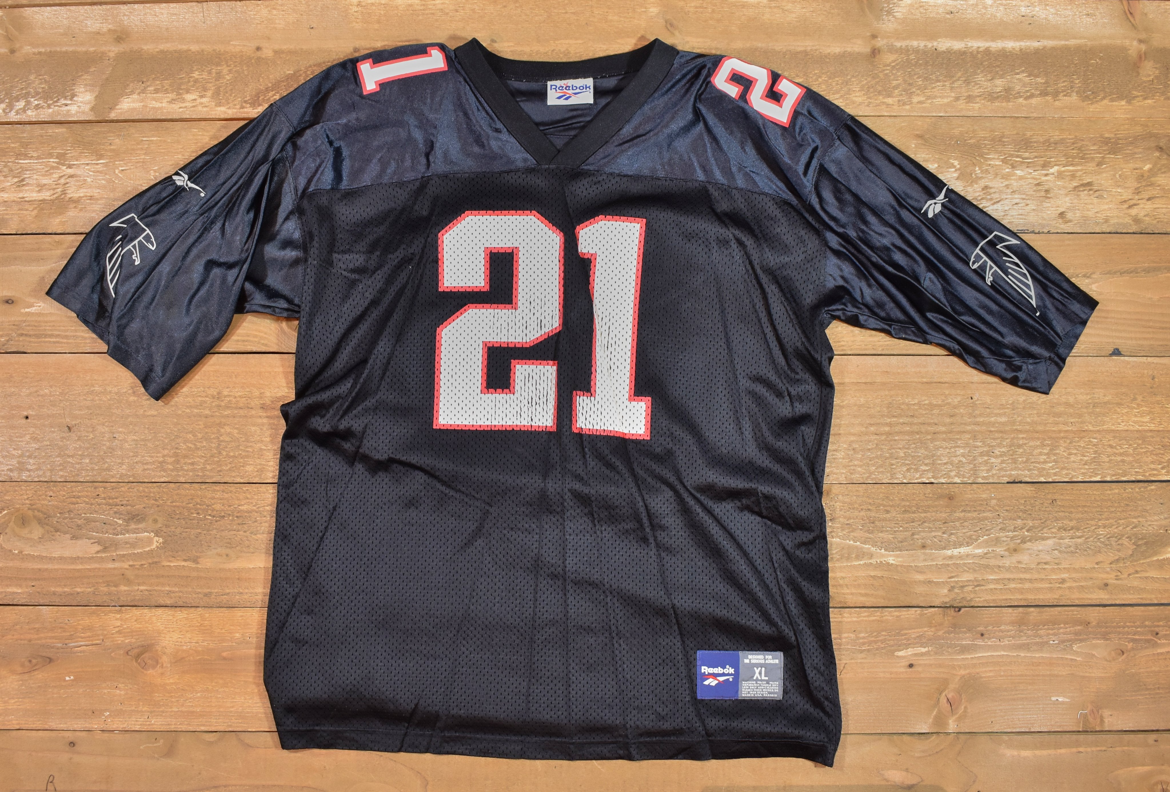 Atlanta Falcons Jersey Metcalf 21 Jersey NFL Football Used Reebok Authentic Wear