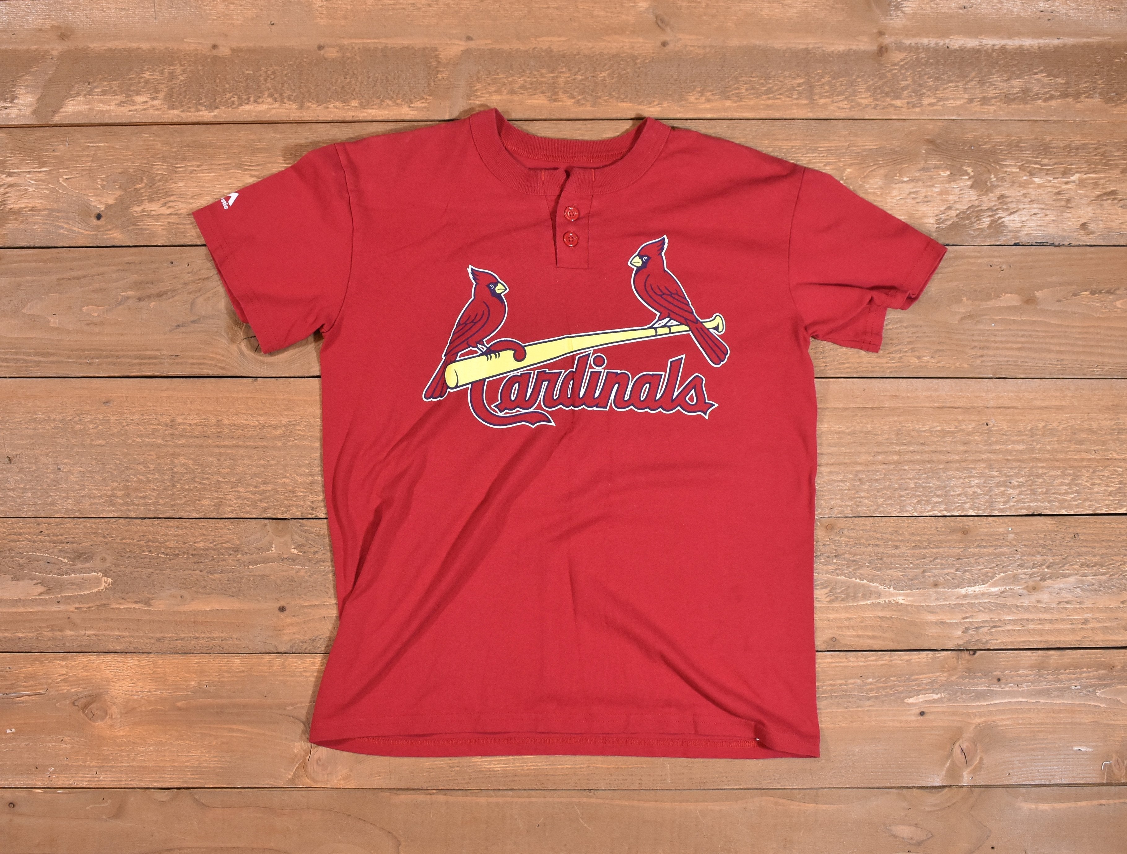 St Louis Cardinals MLB Baseball Shirt Used X- Large Button up 7