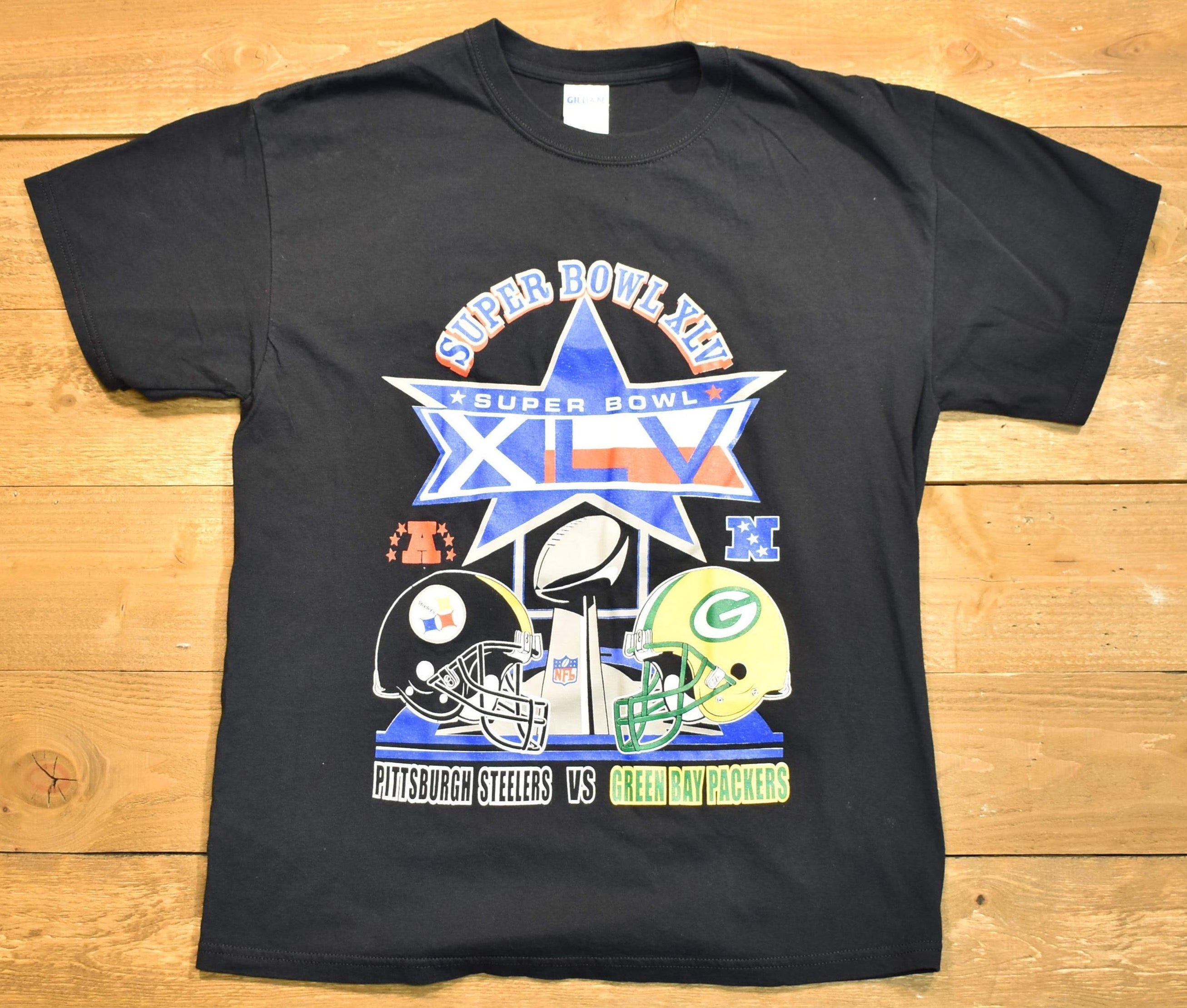 Steelers versus Green Bay Super Bowl T-shirt large men's T-shirt used NFL football