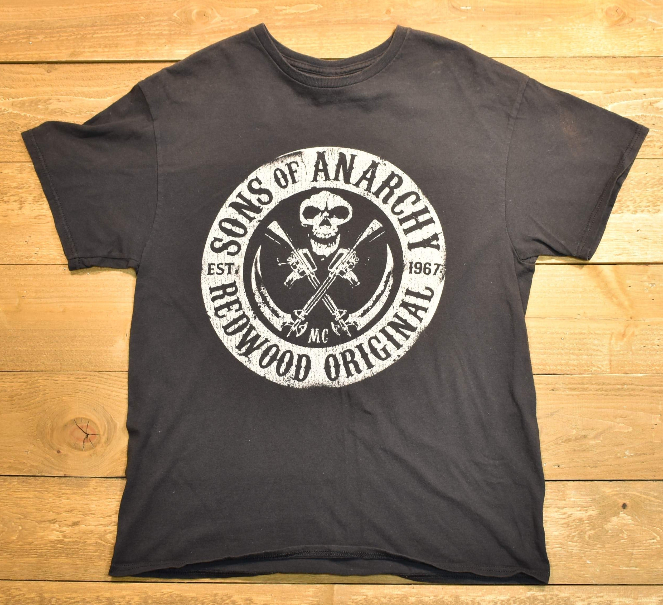Sons of Anarchy men's T-shirt large black used authentic motorcycle T-shirt