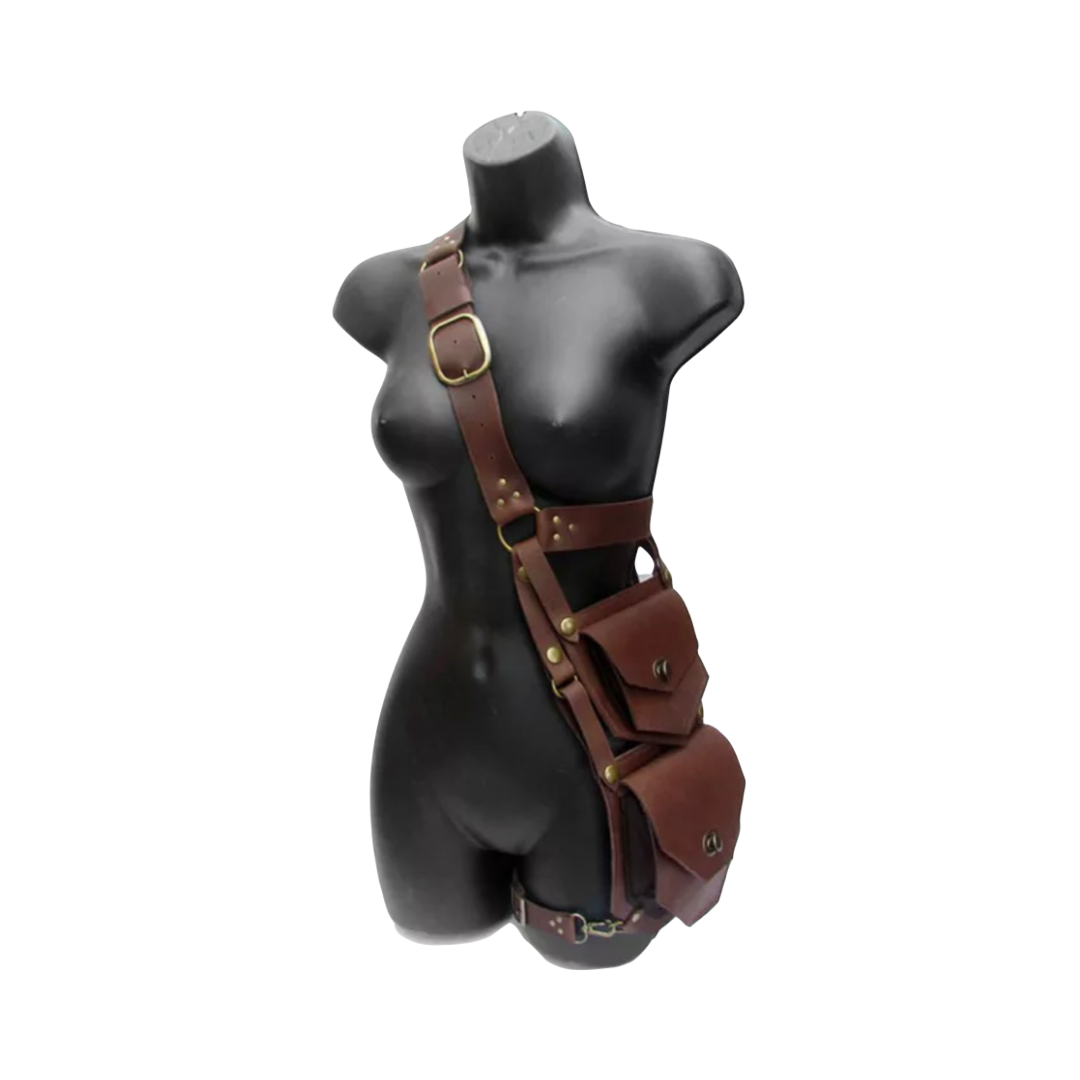 Side Pouch Brown Leather