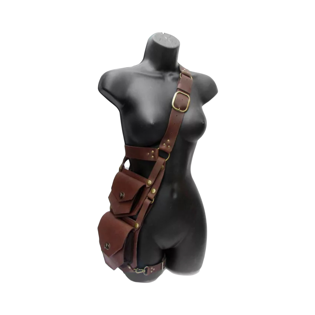 Side Pouch Brown Leather