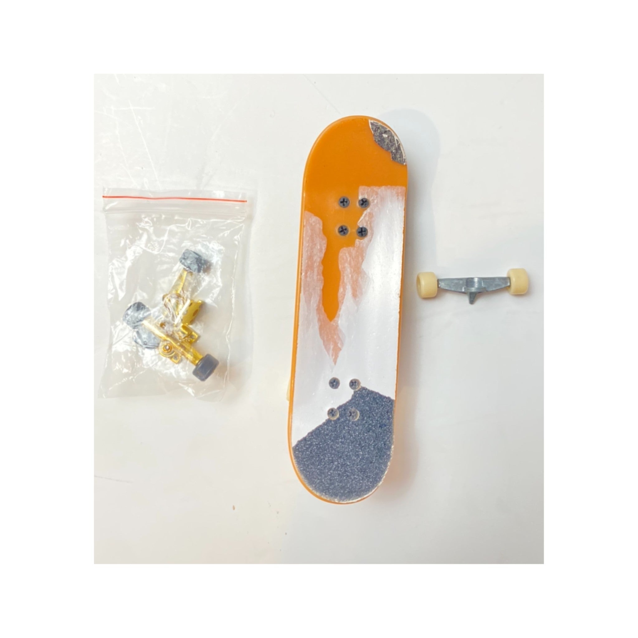 Tech Deck Thank You Spin Master Used Finger Board & Ultra Rare Gold Trucks 2016